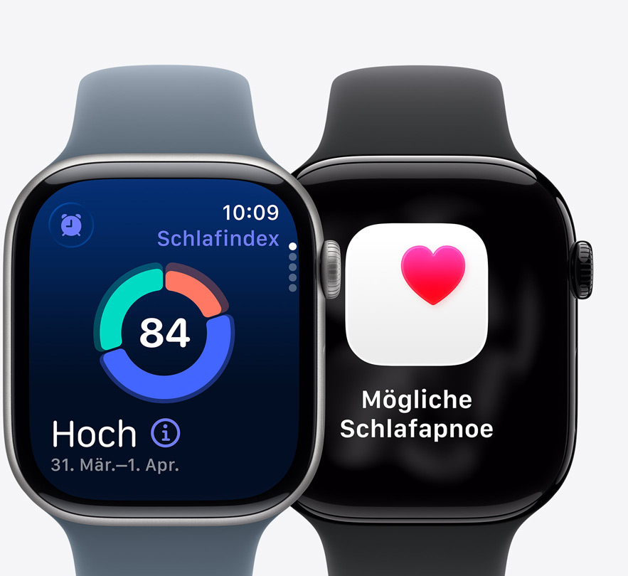 Apple Watch Series 11 Geräte, Display mit Schlafindex, Mitteilung: Mögliche Schlafapnoe
