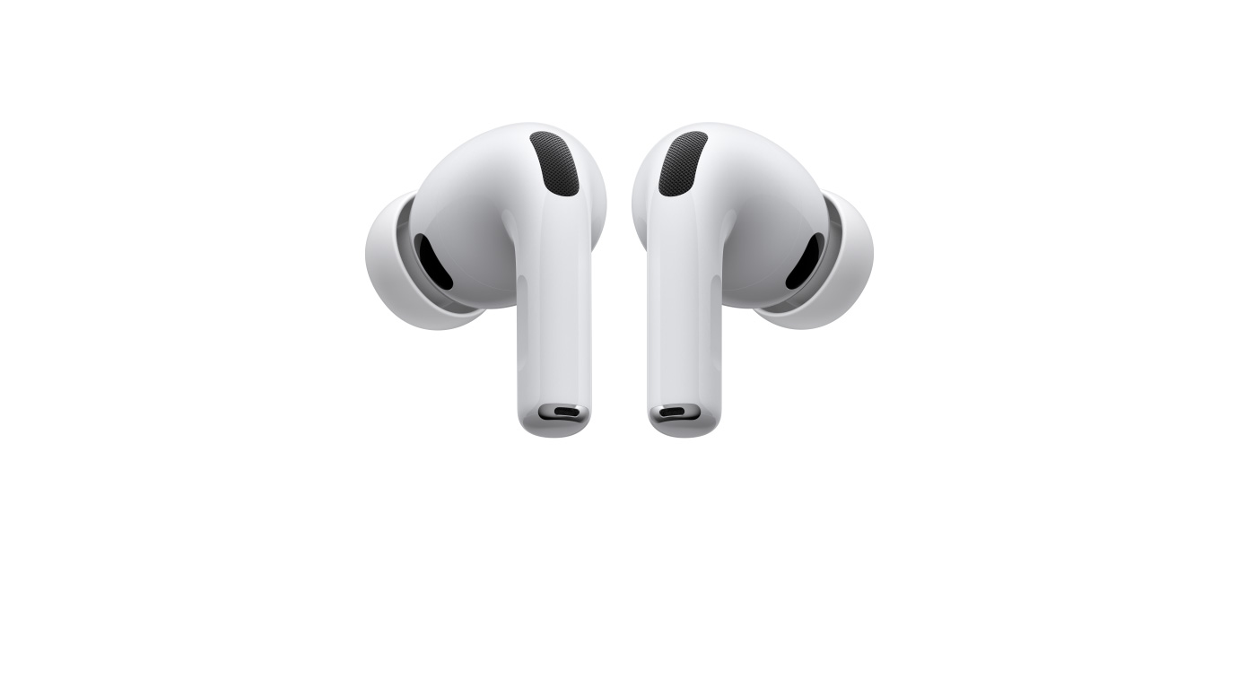 AirPods Pro 3, left and right wireless headphones, white colour, silicone tips