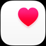 Ícono de la app Salud, un corazón rosa dentro de un recuadro blanco